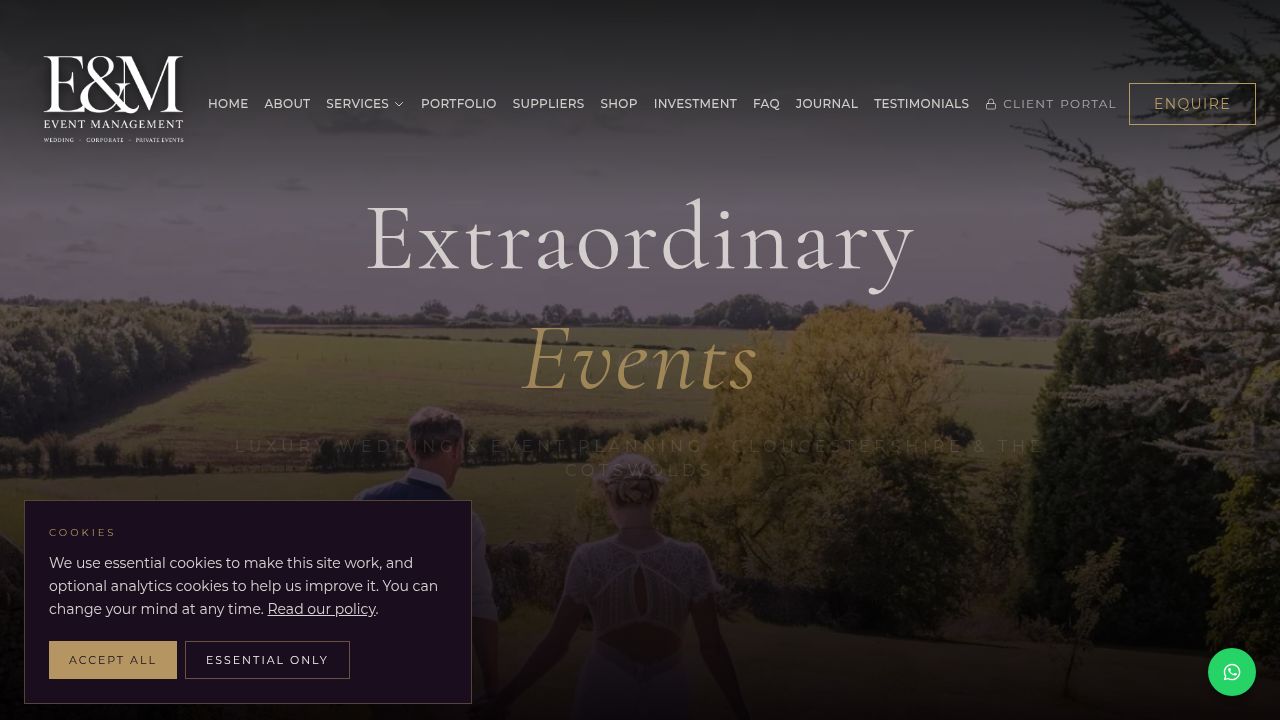 E & M Event Management — wedding